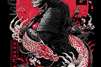 japanese t shirt illustration and t shirt design