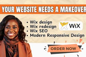 design wix website, wix ecommerce, wix redesign and wix SEO optimization