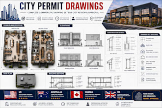 provide city permit drawings for residential and commercial projects
