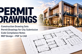 provide city permit drawings for residential and commercial projects