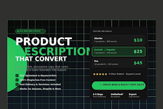 write SEO optimized product descriptions that convert