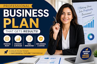 write a business plan with a financial plan for startups, business plan writer