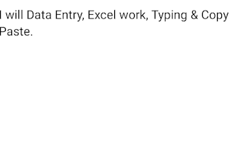 do data entry, excel work and copy paste tasks
