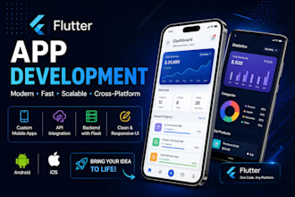 develop a custom IOS app using flutter with backend