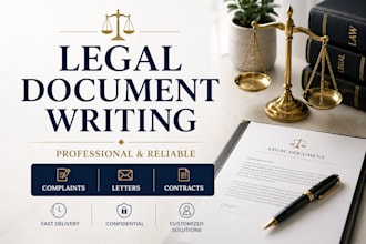 write legal texts, petitions, and formal documents professional