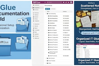 build IT glue documentation,sops, and network diagrams