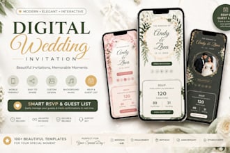 make a beautiful digital wedding invitations