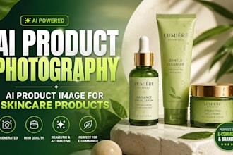 generate ai product photography, ai product image for skincare products