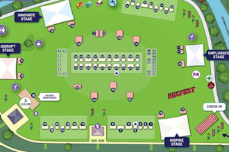 design a professional 2d site plan, plat, campground or rv park map