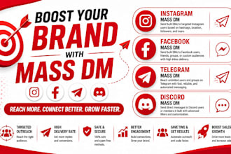 promote your instagram facebook telegram website with ig mass dm direct message