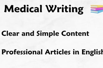 write medical and health article writer in english