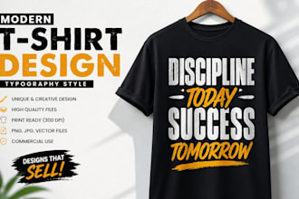 design modern typography t shirt design