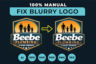 fix and vectorize low quality or blurry logo
