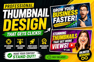 design professional custom thumbnail designs for business