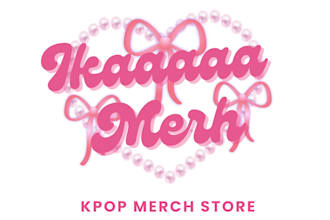 design cute pink kpop logo for your kpop merch store