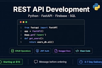build a rest API using python and fastapi