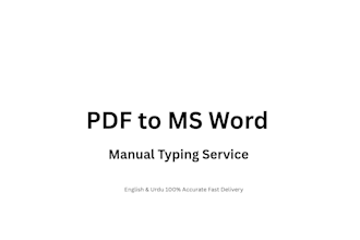 do fast urdu english typing ,data entry ,and pdf to word conversion