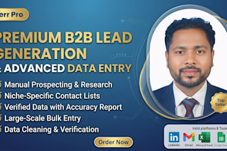 do expert b2b lead generation and data entry