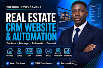 build a real estate CRM website with lead capture and automation