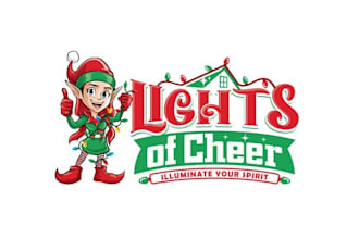 design top quality amazing christmas light logo