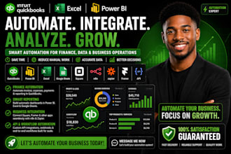 quickbooks powerbi excel google sheet square n8n zapier framer api automation