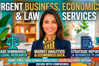 complete urgent business economics and law analysis in 6 hours