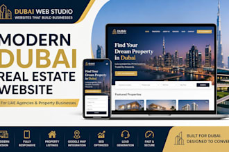 design modern dubai real estate website for uae agencies