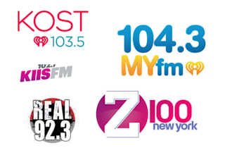 promote your music across multiple radio, myfm, kiis fm los angeles, the breeze