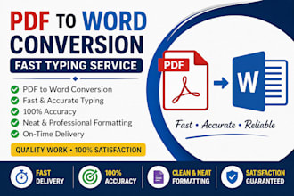 do fast typing and convert PDF to word accurately