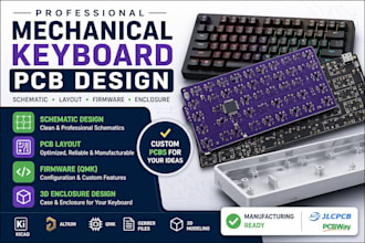 design custom mechanical keyboard pcb, schematic, layout and firmware