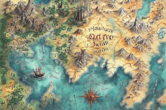 create creative illustrated city and location maps