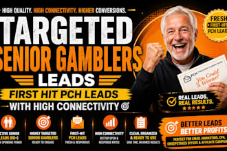 offer targeted senior gamblers leads, first hit pch leads with high connectivity