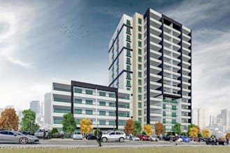 do exterior design commercial architecture 3d rendering 3d modeling warehouse