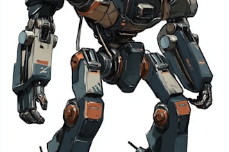 create retro mecha or scifi gundam art