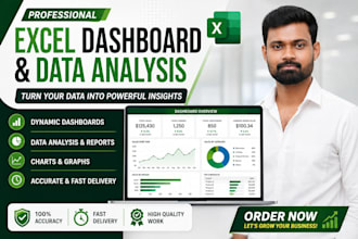 create professional excel dashboard, KPI reports and data analysis