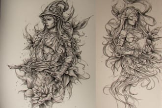 design professional tattoo and custom tattoo