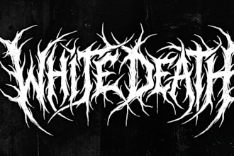 make a black metal and death metal logo