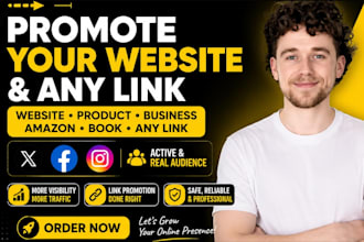 promote website shoutout share website link , product ,business and amazon book