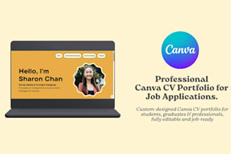 design a professional canva CV portfolio
