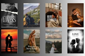 design romantic book cover for kindle paperback and amazon kdp