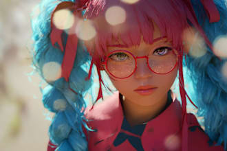 draw anime character an illustration and anime character