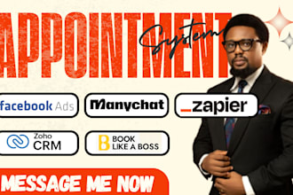 setup facebook lead ads manychat zoho CRM booklikeaboss integration using zapier