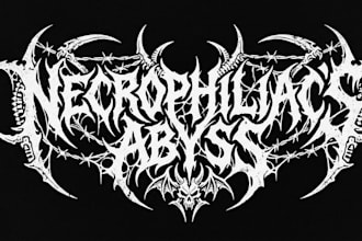 design technical death metal logo and progressive deathmetal