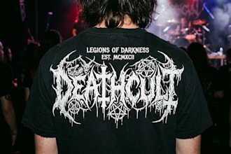 create death metal, black metal, and brutal death metal logo