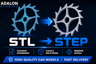 convert your stl file to step