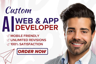 do custom ai website development ai mobile app development full stack developer