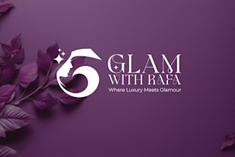 create glamour logo for watch, perfume, cosmetic, fashion, clothing and jewelry