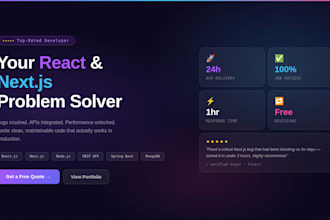 fix react next js bugs and do API integration fast