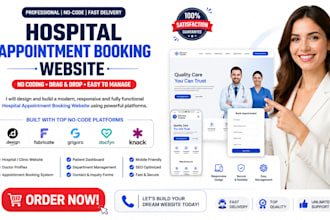design levo fabricate grigora docfyn knack hospital appointment booking website