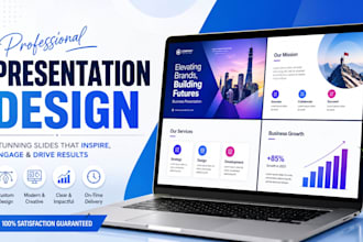 grow your business with SEO, social media, email marketing and presentation